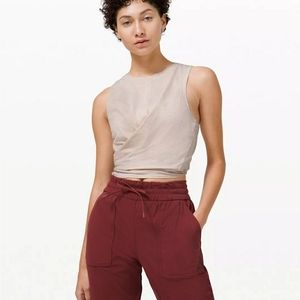 Lululemon Time to Restore Tank Top Heathered Dune